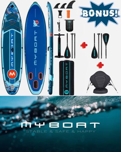Complete Luxe SUP set StandUp MyBoat DOG Fun paddle board +zitje