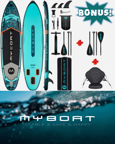 Zeer complete Luxe set MyBoat Kajak stand up XL Sup incl. kano zitje