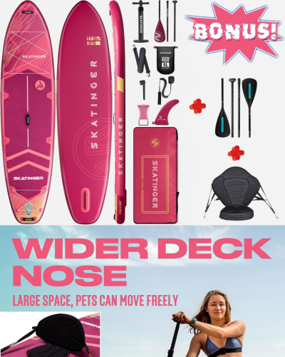 Complete Luxe SUP set Stand-up Kajak Paddle board; Skatinger + zitje
